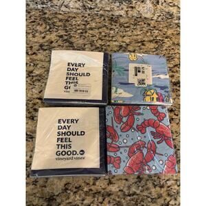 New Vineyard Vines For Target Set of 4 Paper Napkins